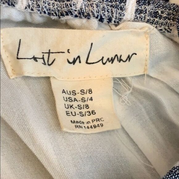 Lost In Lunar Parisian Striped Jumpsuit Size S/4 - Picture 3 of 5